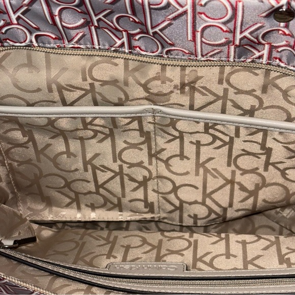 Calvin Klein Multi Color Monogram Nylon Logo Tote Multiple Pockets - Picture 7 of 11